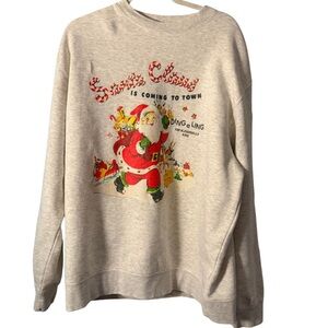 Vintage style Santa crew neck by Kristen Jones
